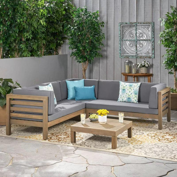 DeckVista 2-Piece Gray Outdoor Seating Set By Alhome - Zrafh.com - Your Destination for Baby & Mother Needs in Saudi Arabia