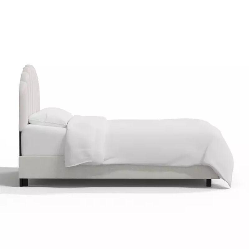 Supreme Comfort: Swedish Wood King Bed - Opulent Off-White Serenity (160x200x140) by Alhome - ALHOME