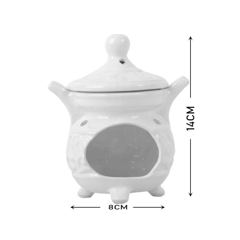 Round Ceramic Diffuser - 8x8x14 cm - White By Family Ship - ALHOME