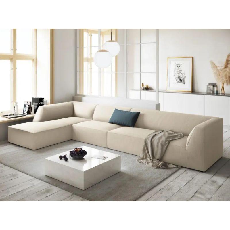 Swedish Wood Velvet Corner Sofa - 300x170x85 cm - By Alhome - ALHOME