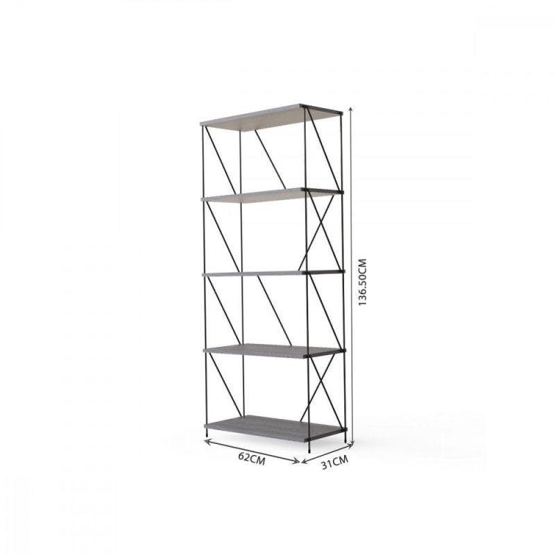 Multi-Use Malaysian Wood Shelving Unit - 5 Layers - By Baity - ALHOME