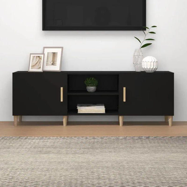 Sleek Black MDF TV Table by Alhome - ALHOME