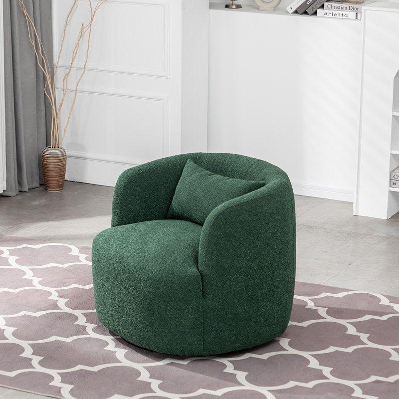 Modern Ergonomic Boucle Arm Chair - 80x85x85 cm - By Alhome - ALHOME