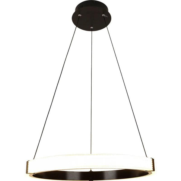 Modern Ring Chandelier With 3 Lights - 65 Watts - Black By Alhome - ALHOME