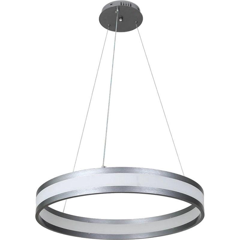 Modern Grey Chandelier With 3 Lights - 48 W By Alhome - HA/C5725/600GY+3CO - ALHOME