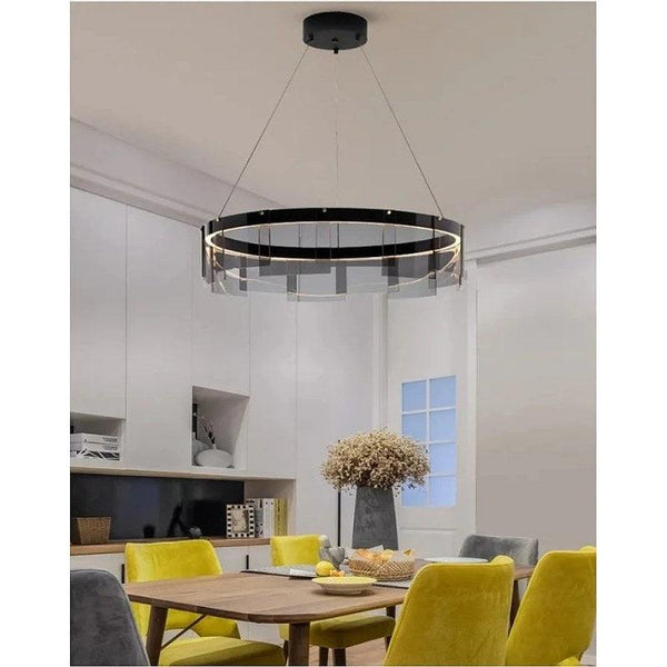 Modern Chandelier With 3 Lights - 48 Watts - Black By Alhome - ALHOME