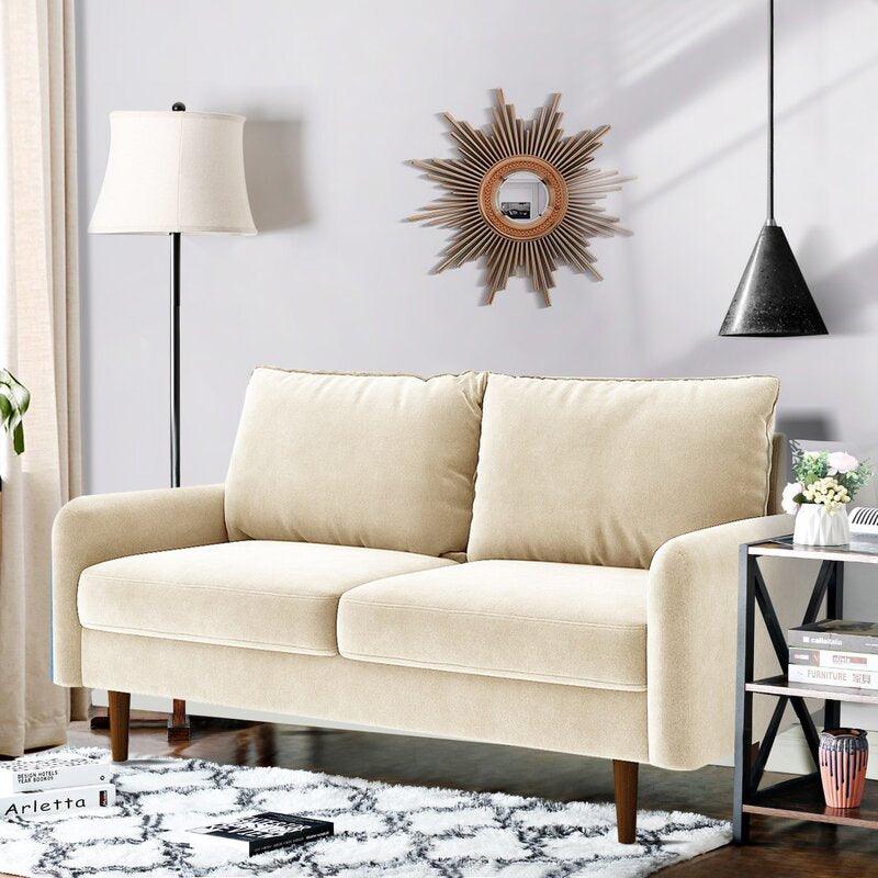 Modern Elegant Velvet 2 Seater Sofa - 180x85x85 cm - By Alhome - ALHOME