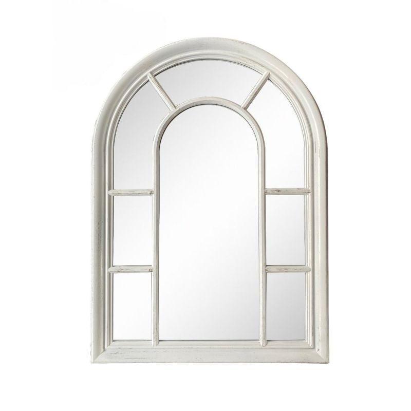 Antique window wall mirror - white - 74x103x4 - By Family Ship - ALHOME