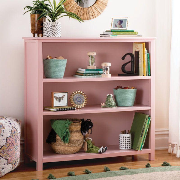 Kids Bookcase: 108x37x105 Wood, Pink by Alhome - ALHOME