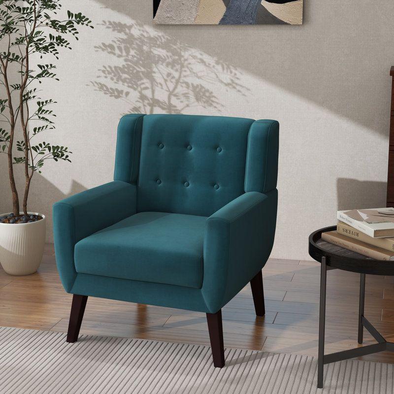 Modern Velvet Chair - Indigo - 80x85x85 cm - By Alhome - ALHOME