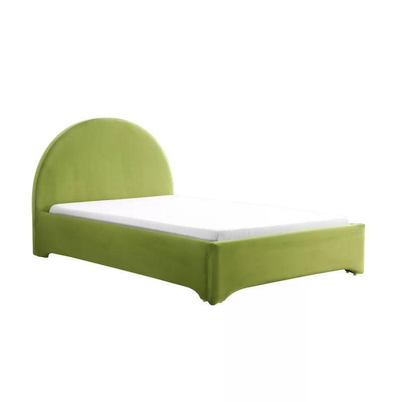 Kids' Green Fabric Upholstered MDF Bed: Vibrant Elegance, 120x200x140 cm by Alhome - ALHOME