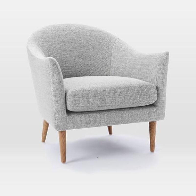 Gray Linen Chair By Alhome - ALHOME