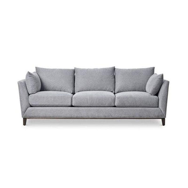 Modern Gray Linen 3-Seater Sofa Swedish Wood By Alhome - 110110912 - ALHOME