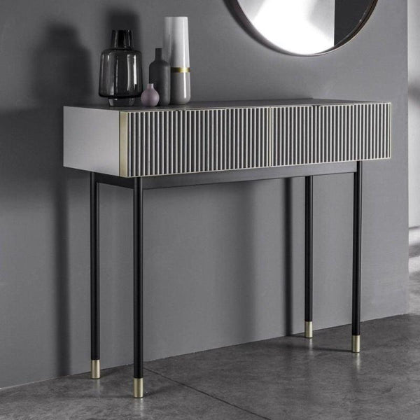 Minimalist Iron and Wood Console Table By Alhome - ALHOME