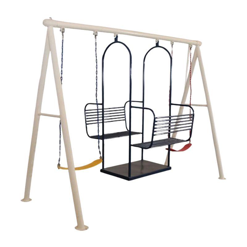 Symphony of Fun: Quad Swing, Combining Two Single Swings And A Chair Facing Each Other by Alhome - ALHOME