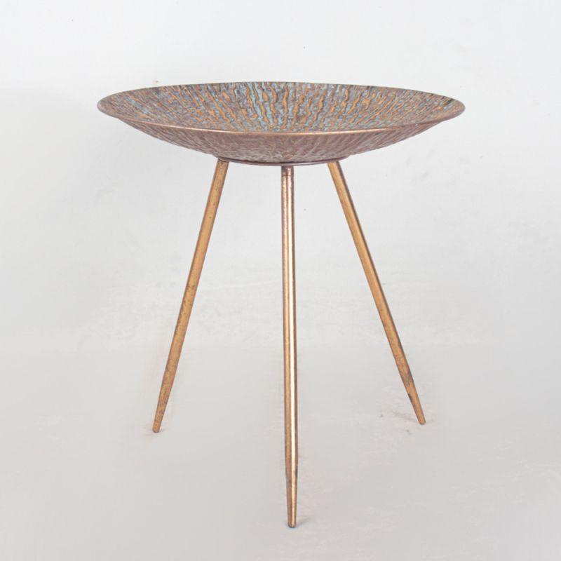 Metal Shell Table In Antique Gold By Alhome - ALHOME