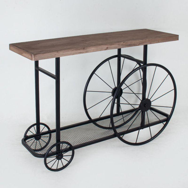 Elegant Console With Carriage Design - Black By Alhome - ALHOME