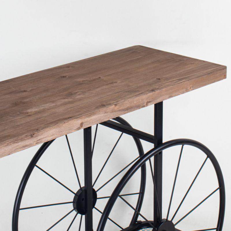 Elegant Console With Carriage Design - Black By Alhome - ALHOME