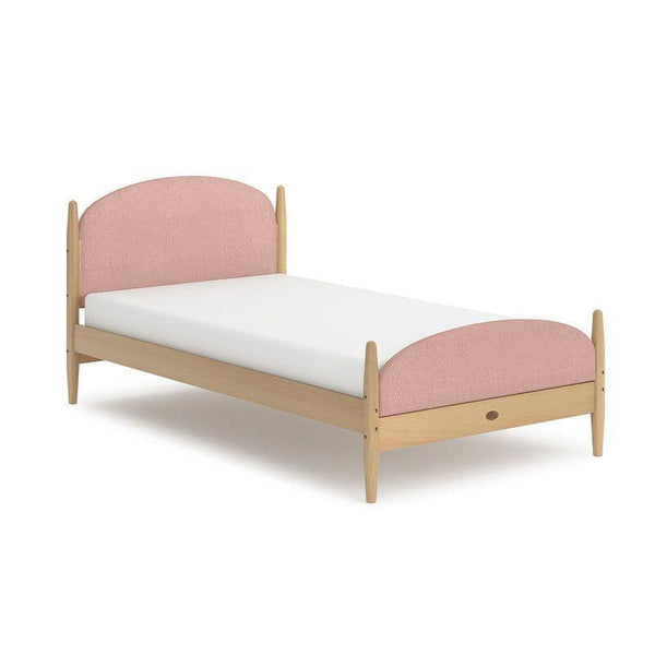 Kids Bed: 120x200x140 Wood, Beige and Pink by Alhome - ALHOME