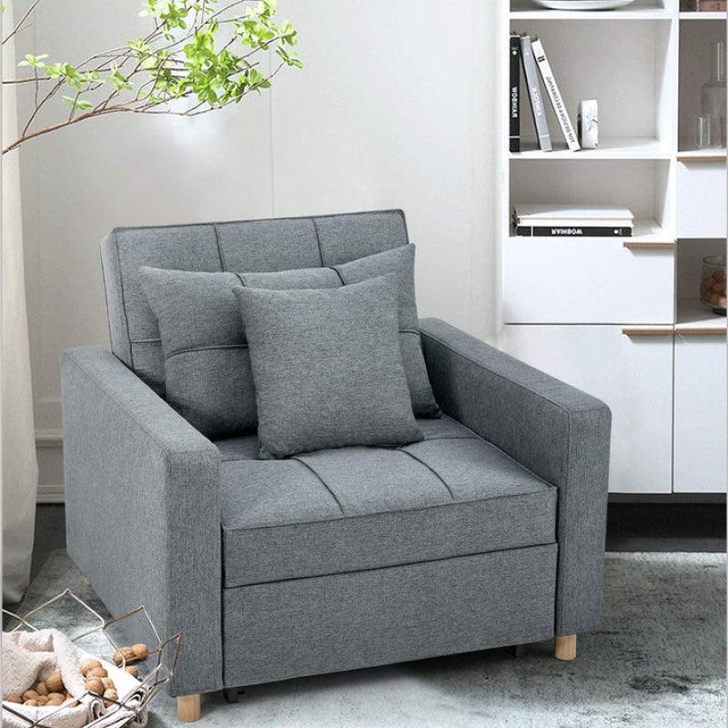 Gray Linen Accent Chair By Alhome - 110111400 - ALHOME