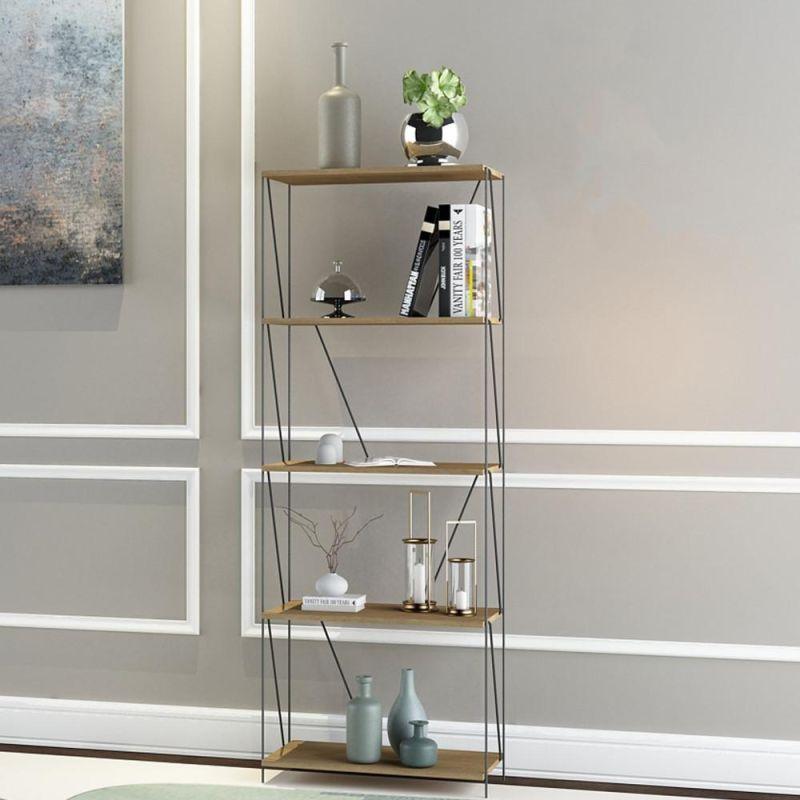 Multi-Use Malaysian Wood Shelving Unit - 5 Layers - By Baity - ALHOME