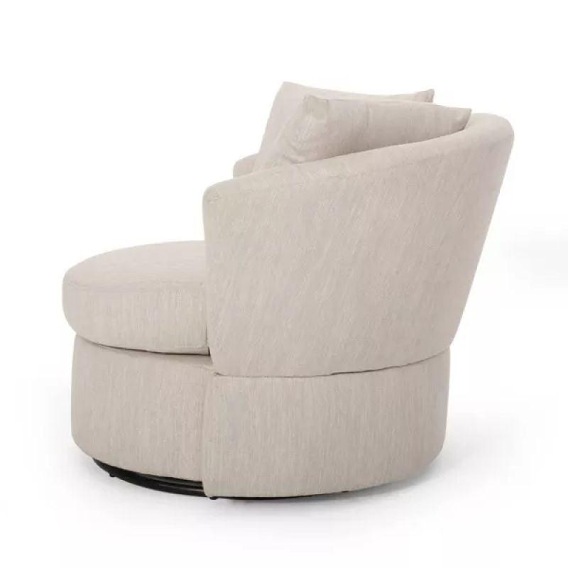 Modern Sleek Linen Arm Chair - 80x85x85 cm - By Alhome - ALHOME