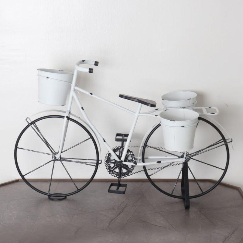 Decoration Metal Bike - White By Alhome - ALHOME