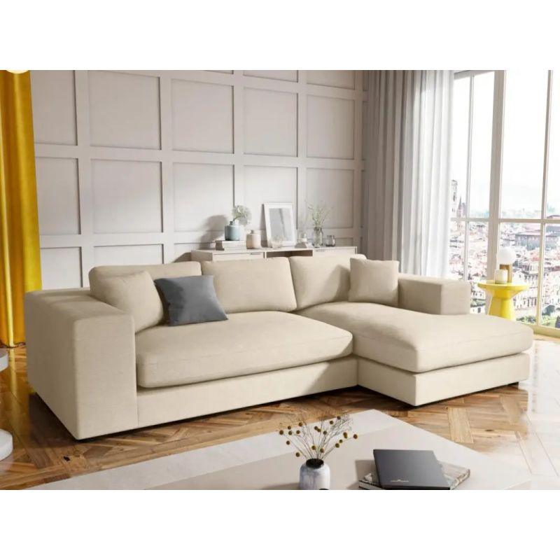 Velvet Corner Sofa - Beige - 280x170x85x85 cm - By Alhome - 110113908 - ALHOME