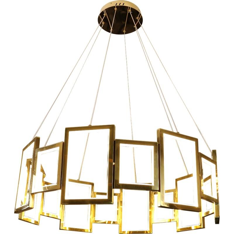 Modern Gold Chandelier With Yellow Lighting - 135 W By Alhome - ALHOME