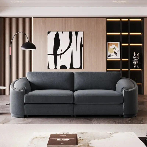 Modern Comfort: 2-Seater Linen Sofa in Stylish Gray By Alhome - ALHOME