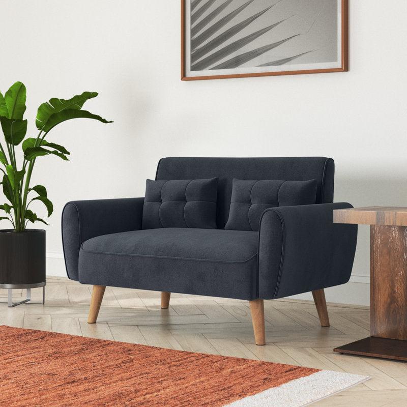 Modern Sleek Velvet 2 Seater Sofa - 180x85x85 cm - By Alhome - ALHOME