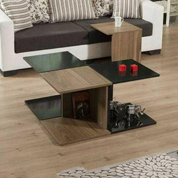 Stylish Fusion Black and Brown Center Table By Alhome - ALHOME