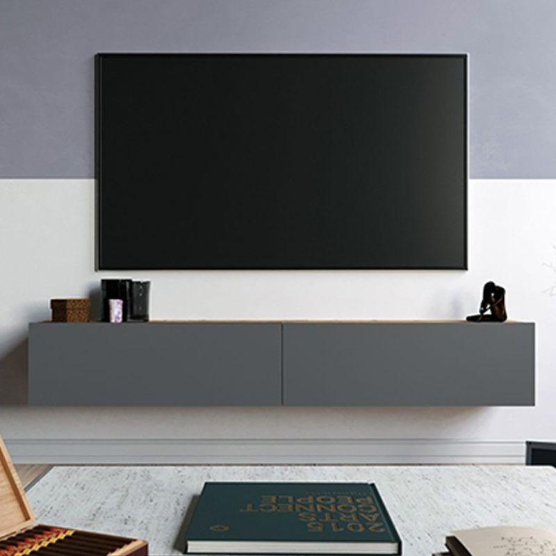 Grey TV Unit With Modern Minimalism for Your Entertainment Space by Alhome - ALHOME