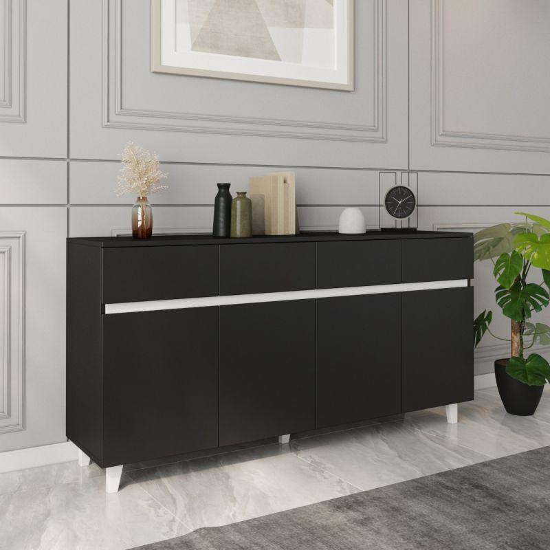 Black and White Console Storage Unit By Alhome - ALHOME