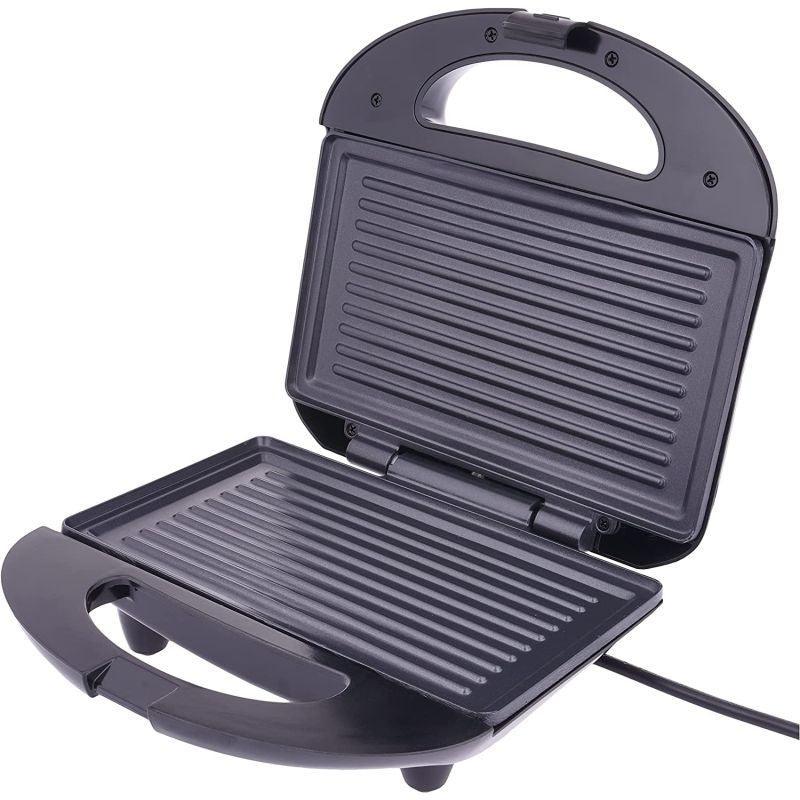 ATC Non-Stick Sandwich Maker 700 W - Black & Silver - H-SM0203S - 