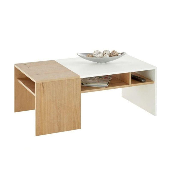 White and Brown Center Table With Fusion Harmony By Alhome - ALHOME