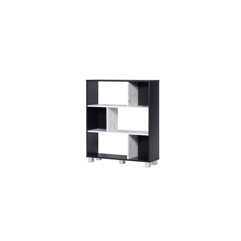 Multi-Use Shelving Unit - Black And White Marble - 80x24x93 cm - By Baity - ALHOME