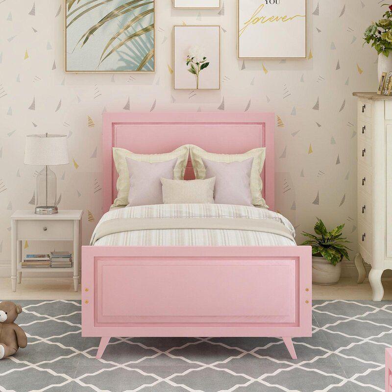 Kids Bed: 120x200x140 Wood, Pink by Alhome - 110112793 - ALHOME