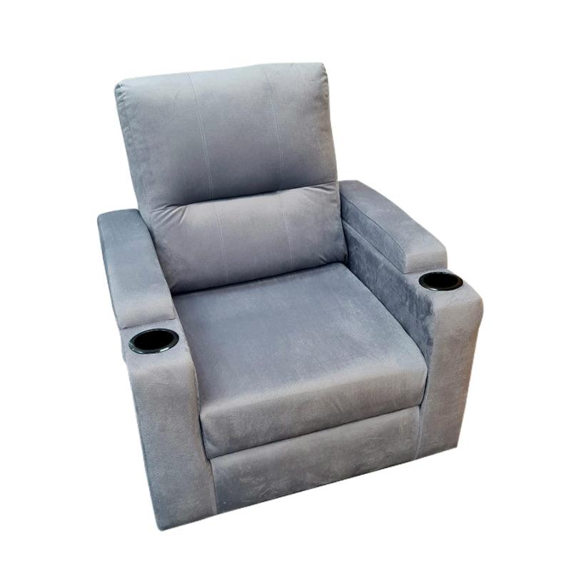 Velvet Classic Cinematic Recliner Chair with Cups Holder - E1 by In House - ALHOME