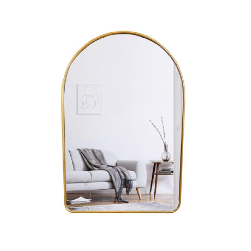 Arched wall mirror with iron frame - gold - 60x90x2.5 cm - By Family Ship - ALHOME