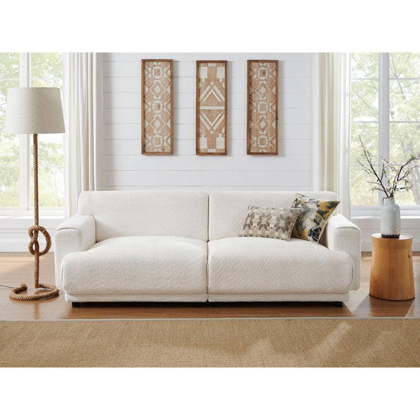 Timeless Chic: 3-Seater Boucl√© Sofa in Beige By Alhome - ALHOME