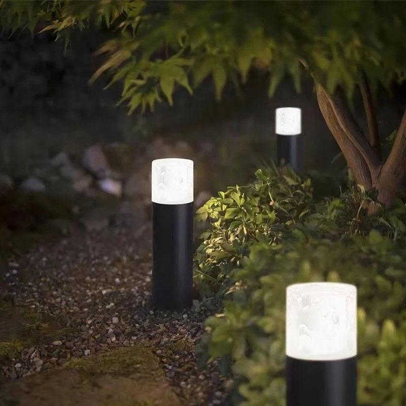 Garden Lantern And Yard Lights - Lighting Color Is Yellow - Single, Luxurious Crystal Design - Shape Color Is Black - 25 Cm - 7 Watts - By Alhome - ALHOME