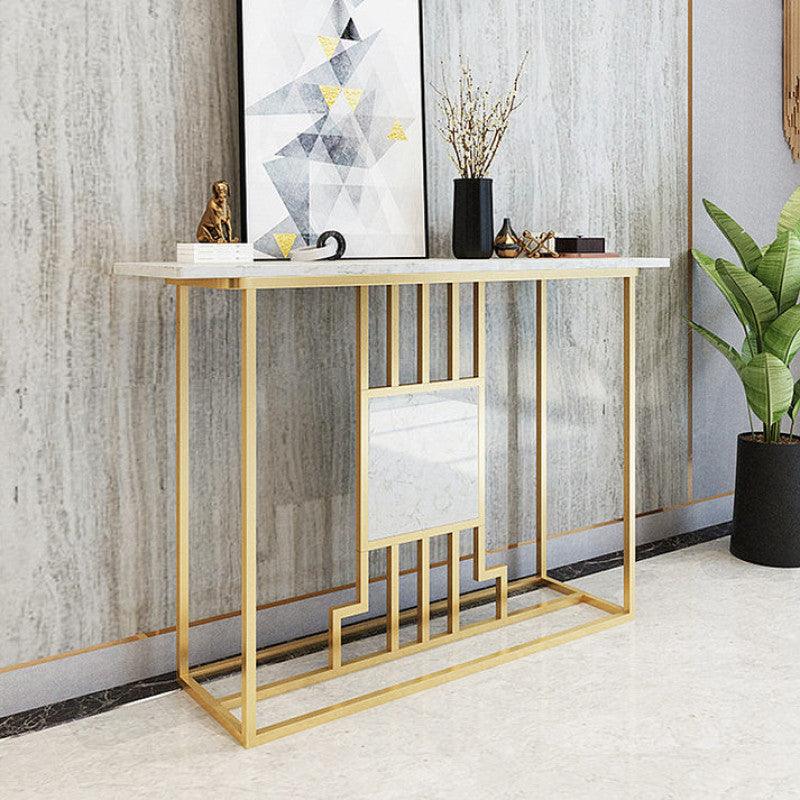 Contemporary Iron and Marble Console Table By Alhome - 110110447 - ALHOME