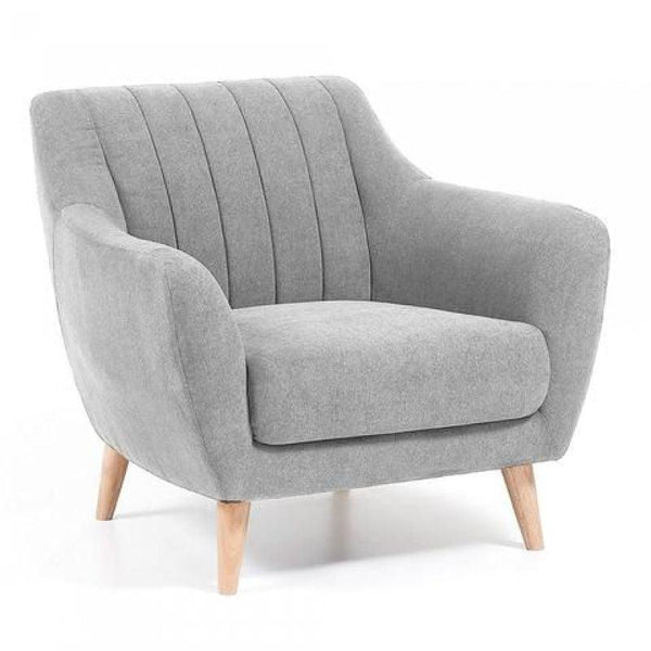 Chic Gray Linen Chair By Alhome - ALHOME