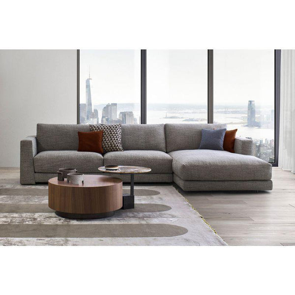 Stylish Gray Velvet L-Shaped Sofa - 90x250x170x45 cm - Swedish Wood By Alhome - 110111040 - ALHOME