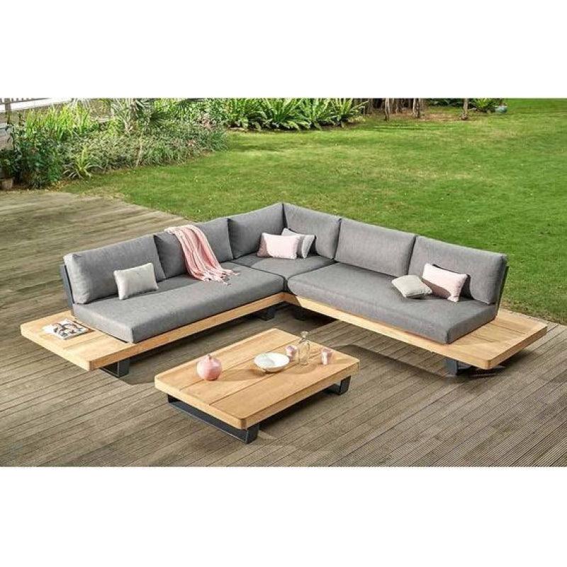 Breezeway 2-Piece Grey Outdoor Seating Set By Alhome - Zrafh.com - Your Destination for Baby & Mother Needs in Saudi Arabia