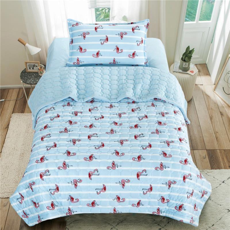 Children'S Velvet Mattress 3 Pieces - Single - Blue With Drawings By Alhome - 110112693 - ALHOME