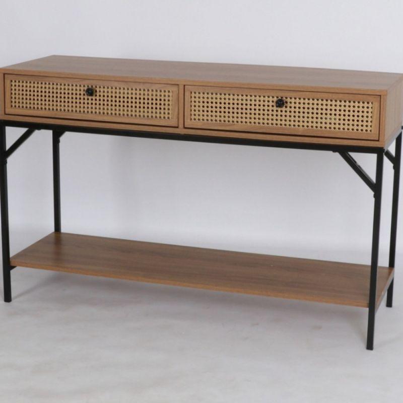 Wooden Console With 2 Drawers And 1 Shelf - Brown By Alhome - ALHOME