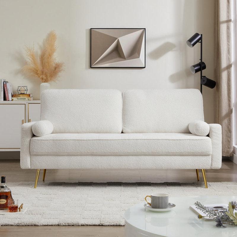 Chic Comfort: 3-Seater Boucl√© Sofa in Beige By Alhome - ALHOME