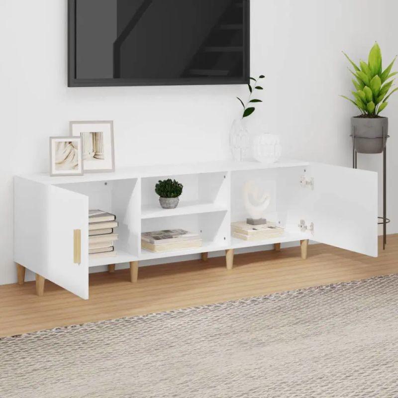 Contemporary TV Table - MDF - White By Alhome - ALHOME